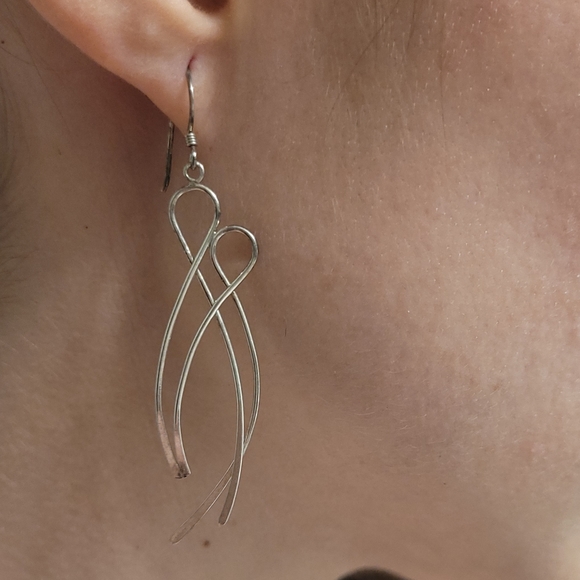Duo Silver Earrings - Picture 3 of 3